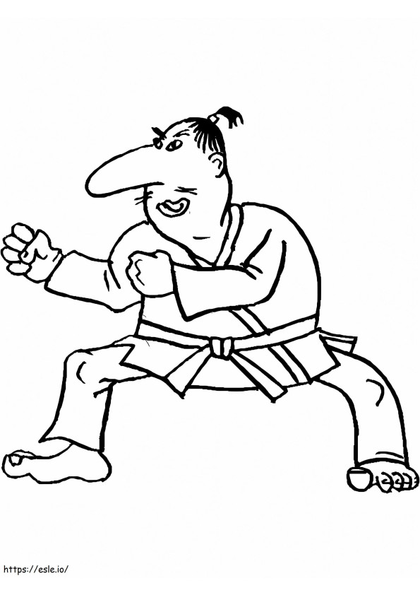Karate 1 coloring page