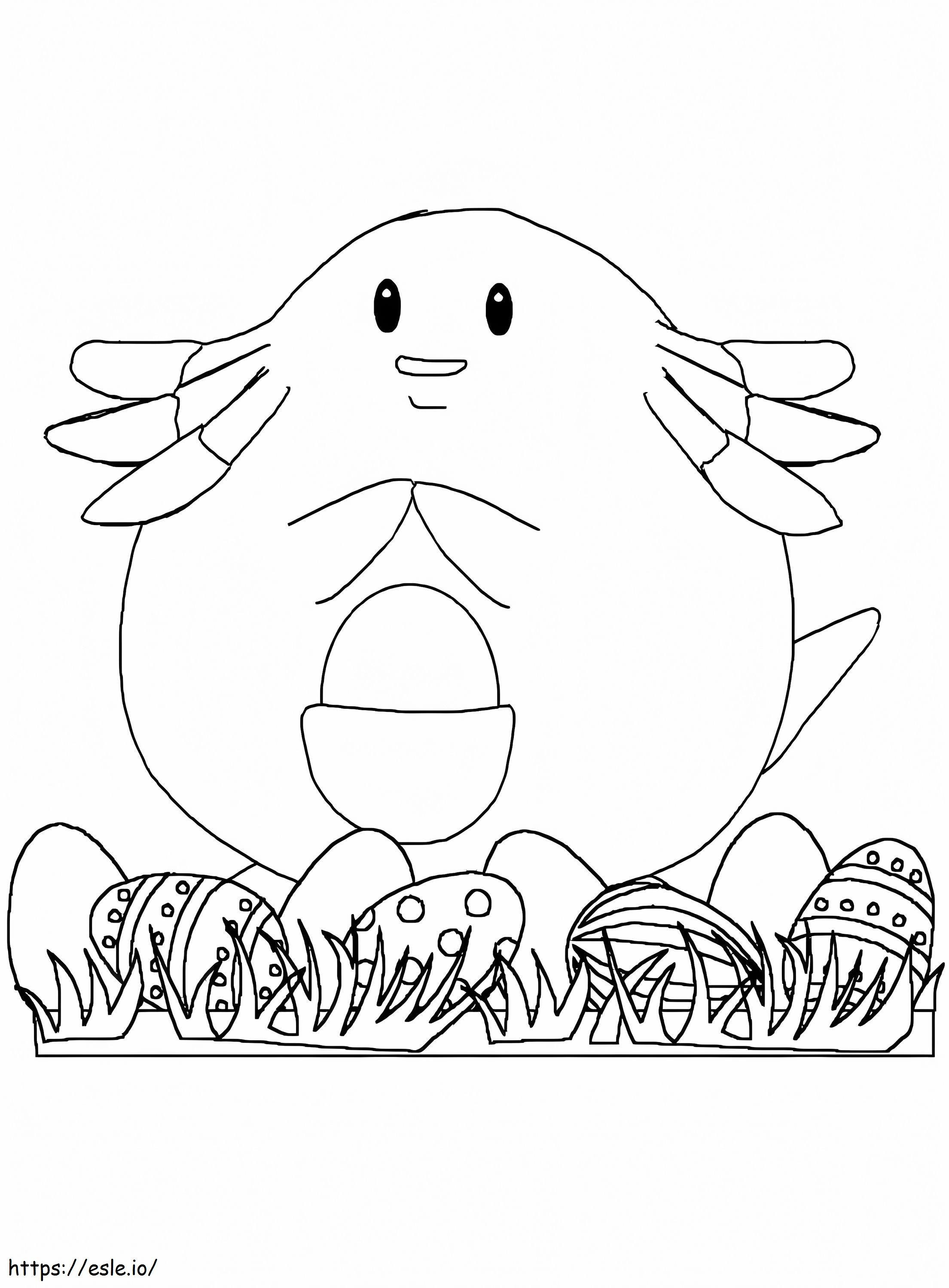 Easter Chansey coloring page