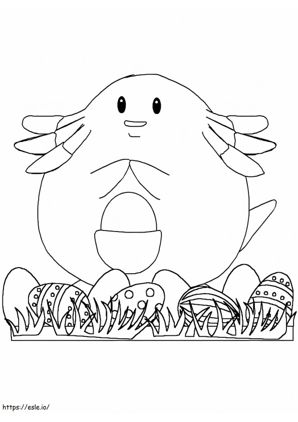 Easter Chansey coloring page