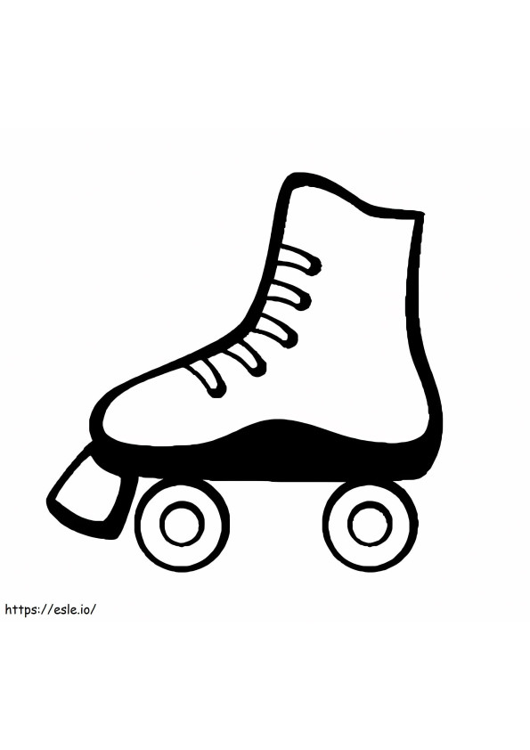 無料で印刷可能なローラー スケート ぬりえ - 塗り絵
