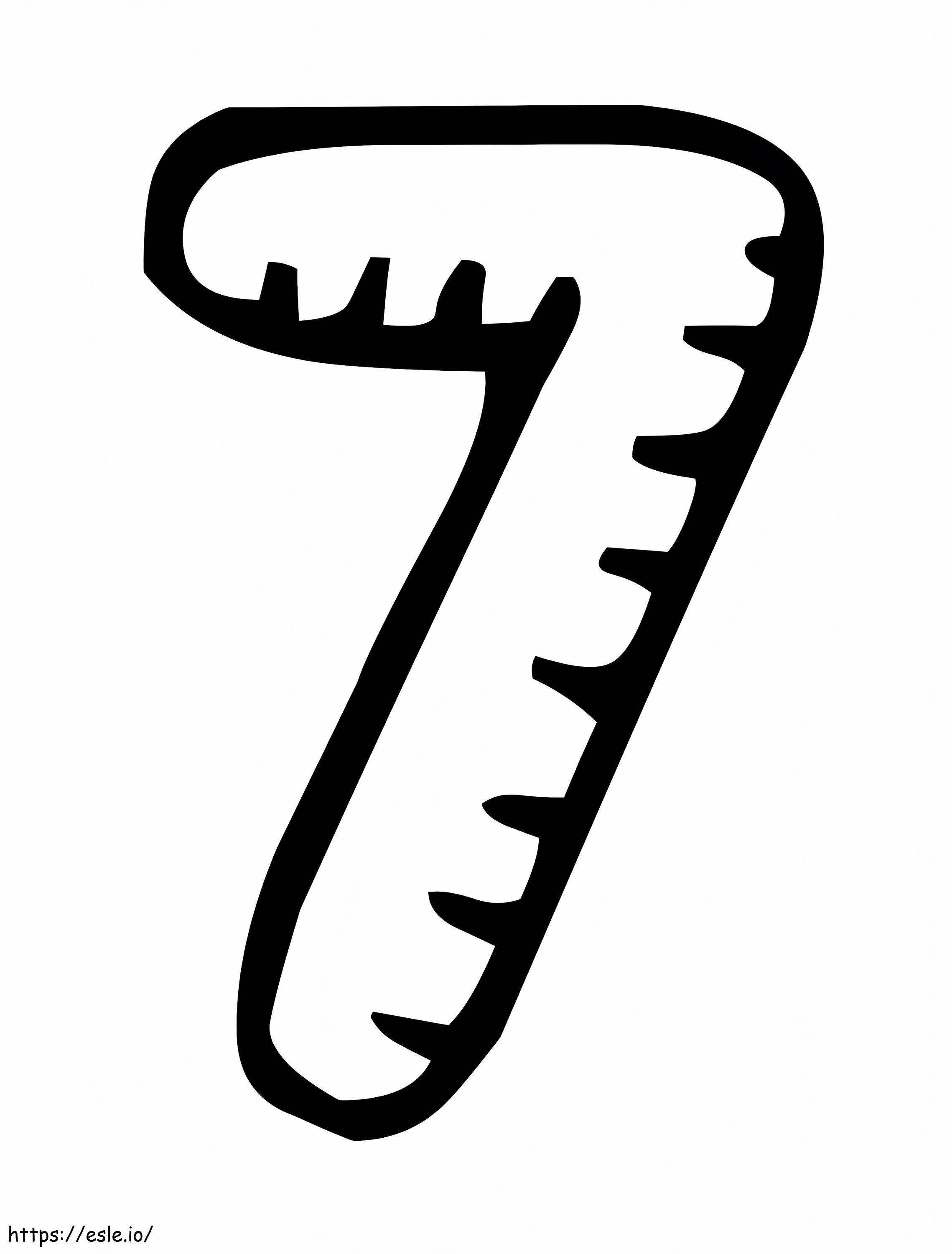 Number 7 Printable coloring page