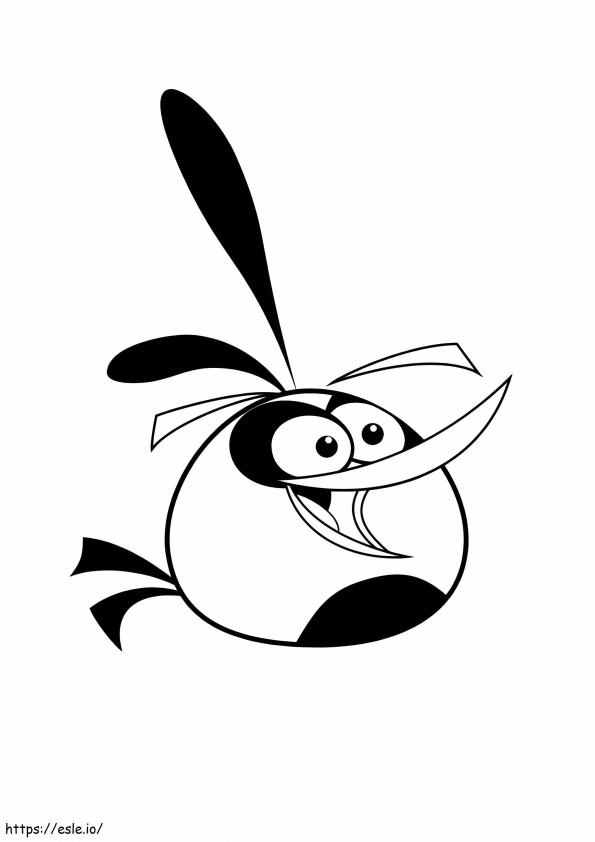 Funny Orange Bird From Angry Birds coloring page