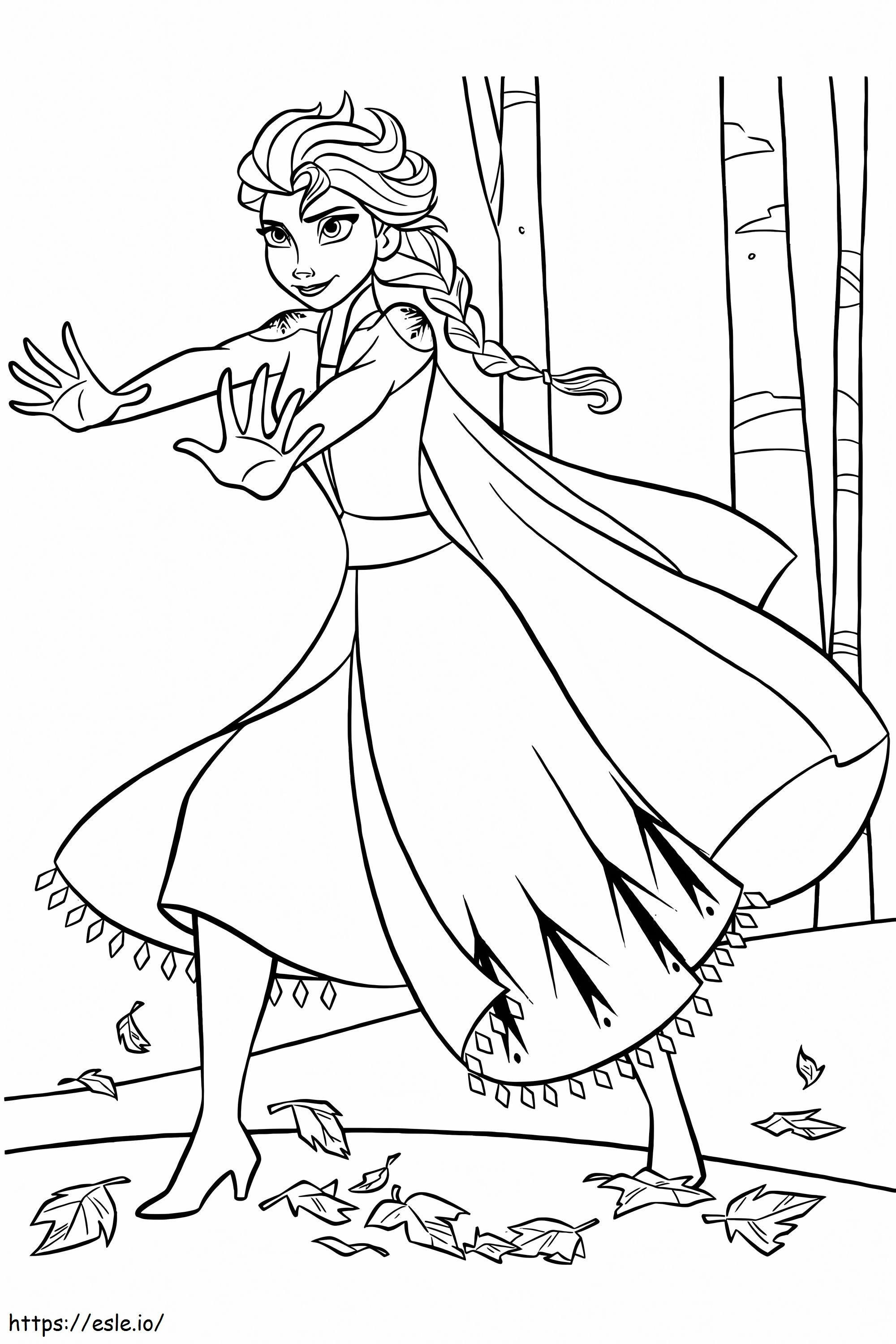 Beautiful Elsa Smiling coloring page