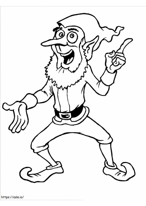Old Elf Is Talking coloring page