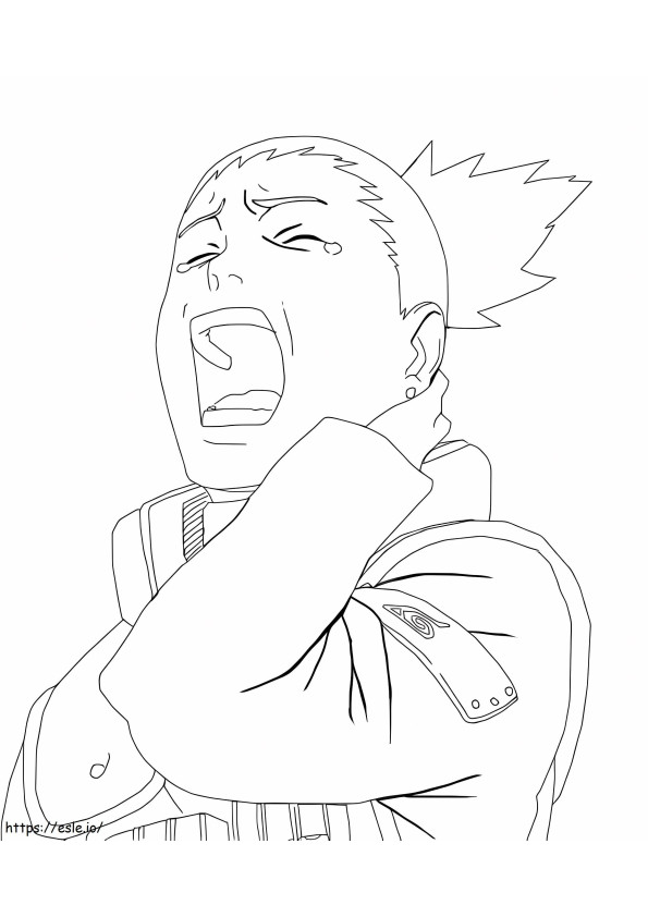 Shikamaru Yawned coloring page