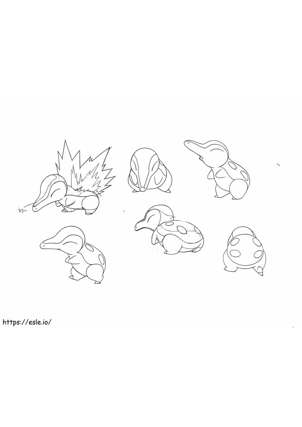 Cyndaquil 11 coloring page