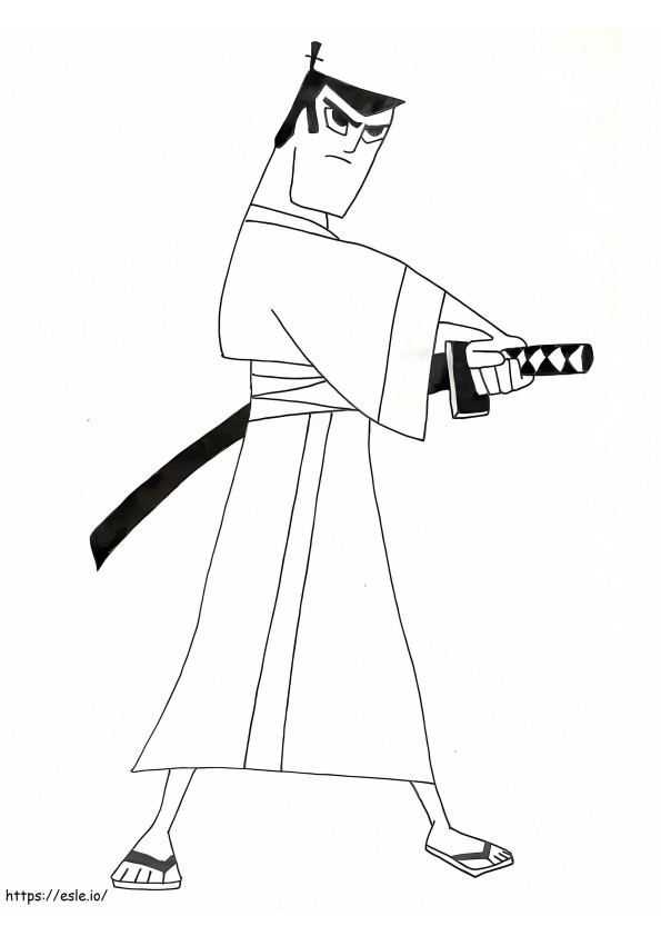 Samurai Jack yang keren Gambar Mewarnai