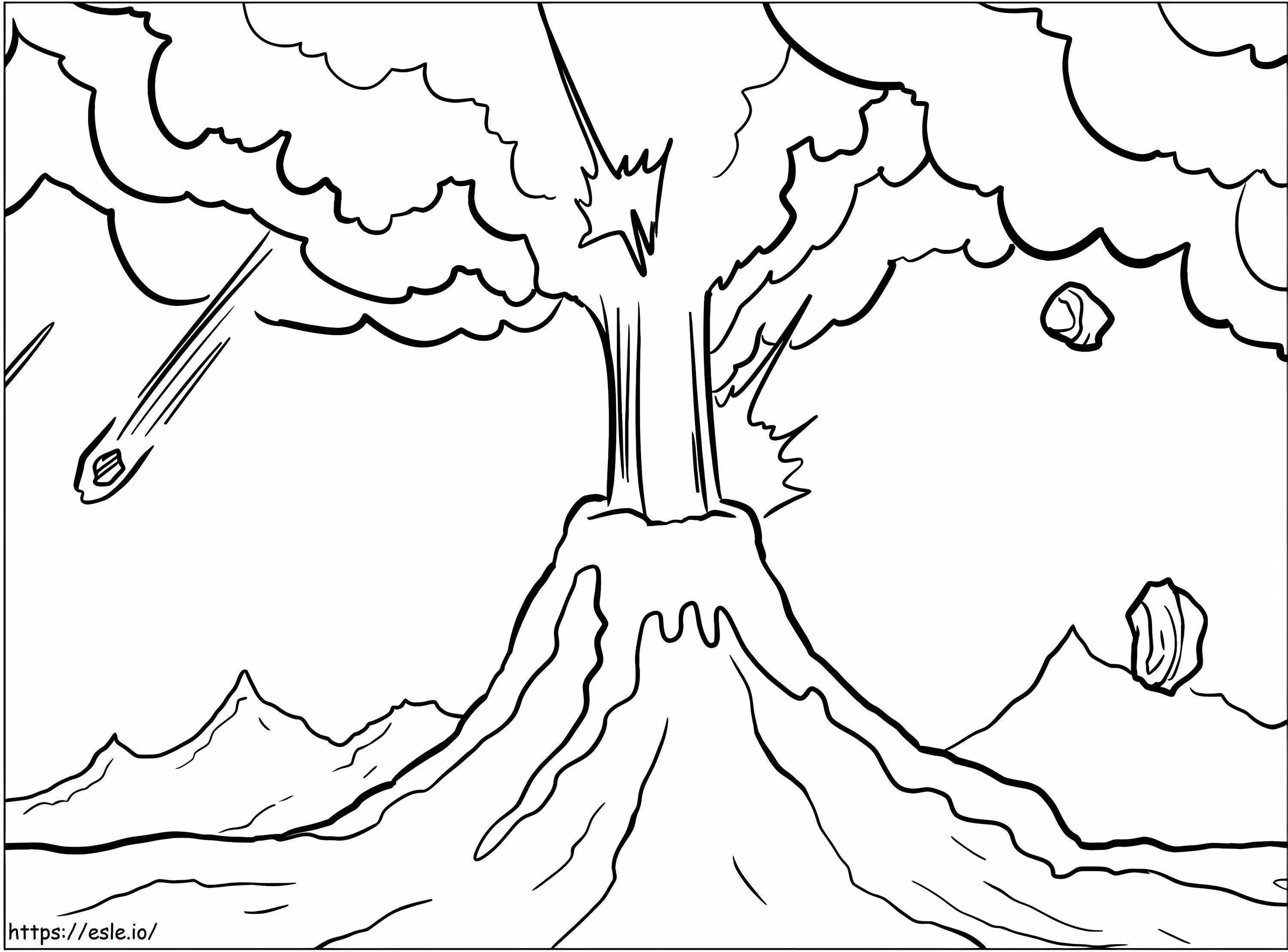 Volcano 7 coloring page