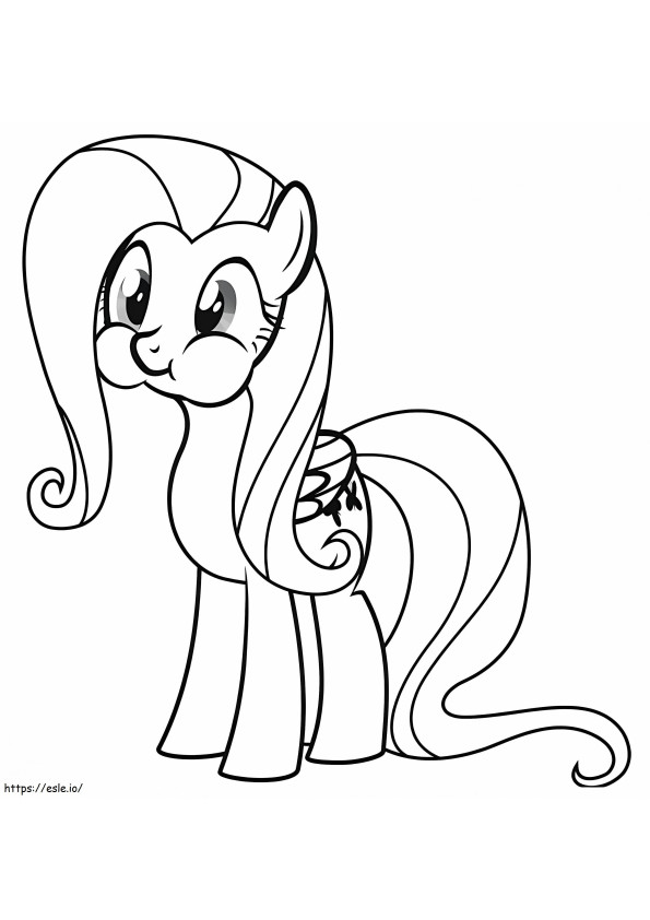 Fluttershy With Funny Face coloring page