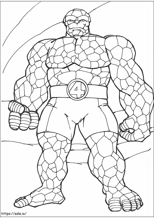 The Thing Standing coloring page