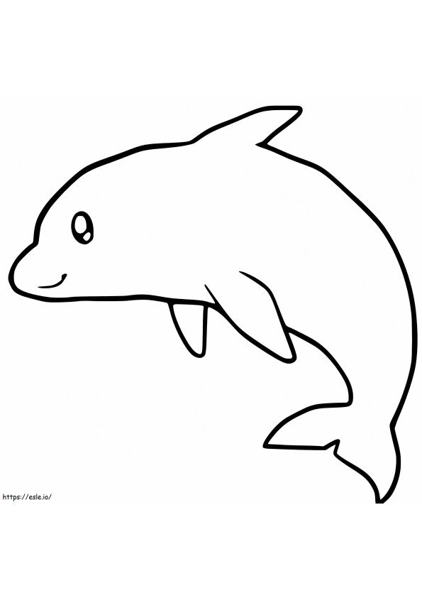Coloriage Adorable marsouin à imprimer dessin