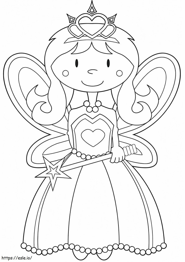 Prinsessa Fairy värityskuva