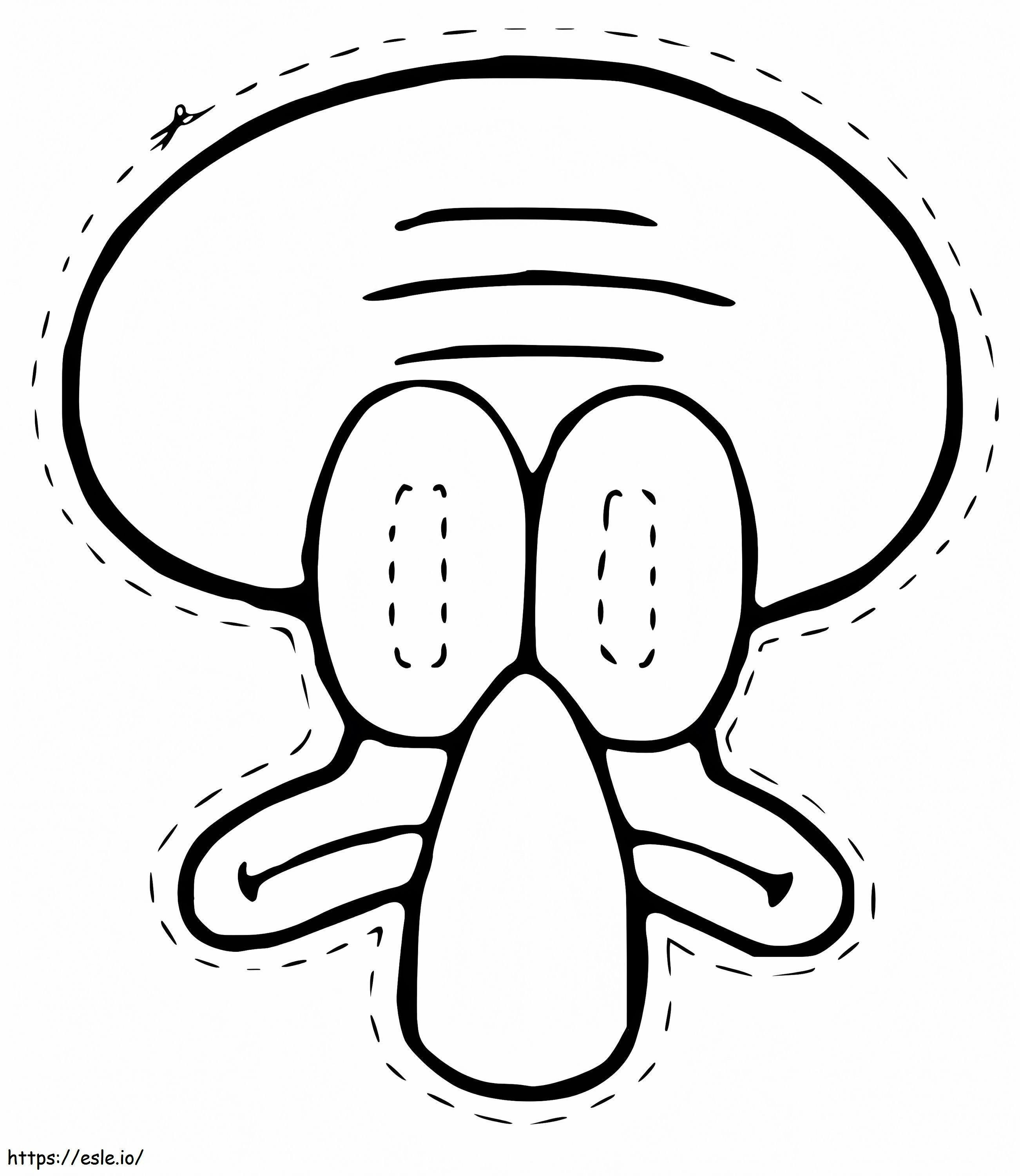 Squidward Mask coloring page