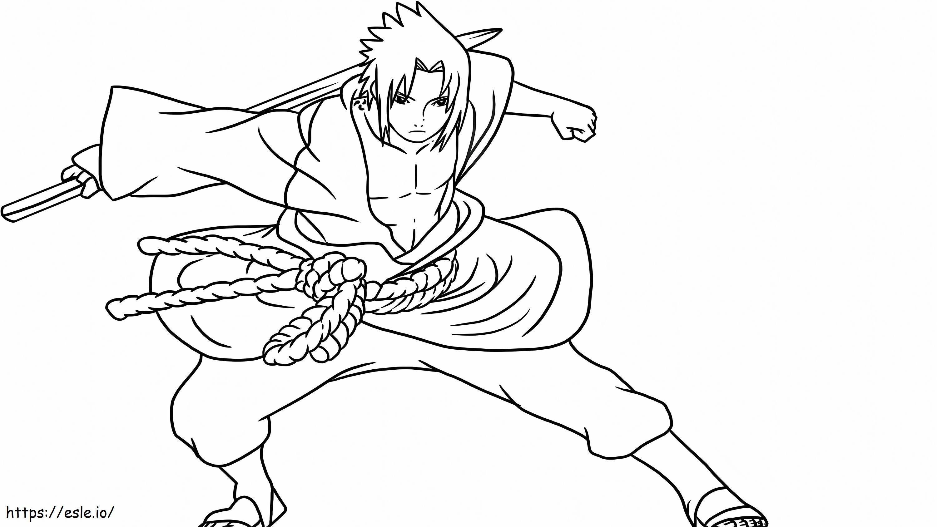 Genial Sasuke coloring page