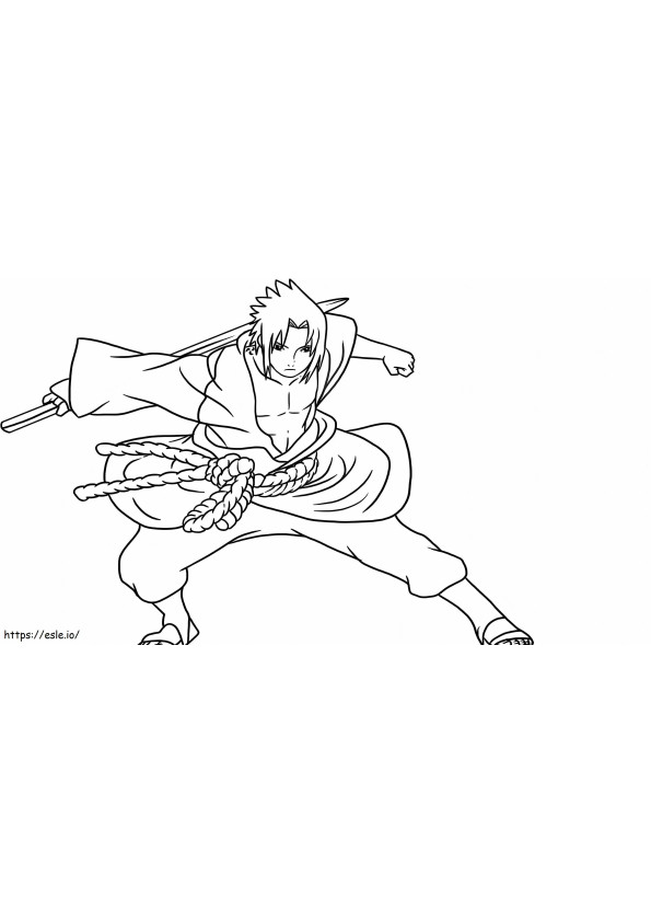Güler yüzlü Sasuke boyama
