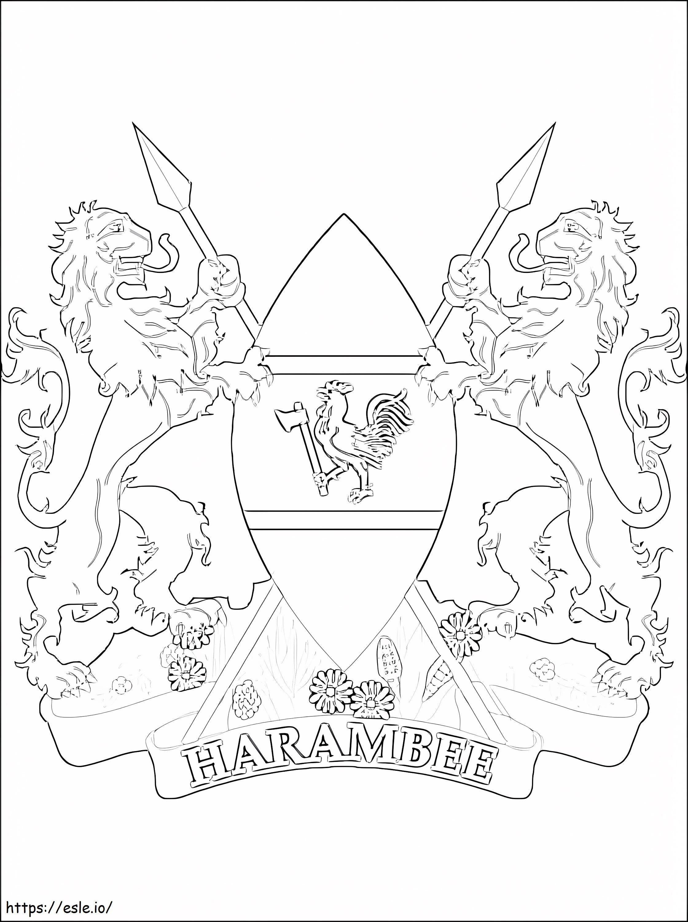 Coat Of Arms Of Kenya coloring page