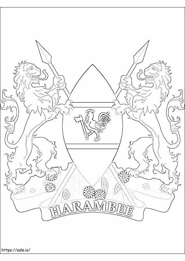 Coat Of Arms Of Kenya coloring page