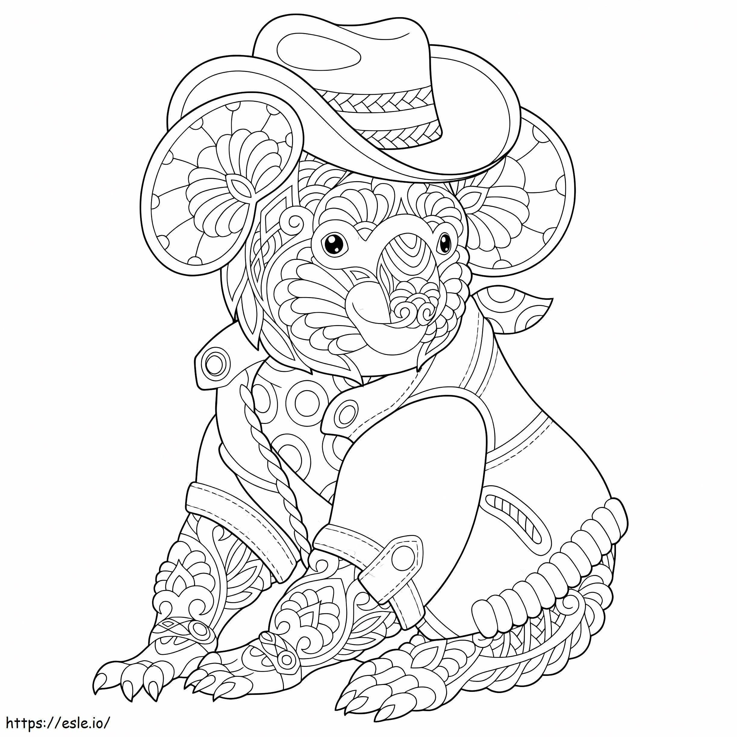 Coloriage Koala est pour les adultes à imprimer dessin