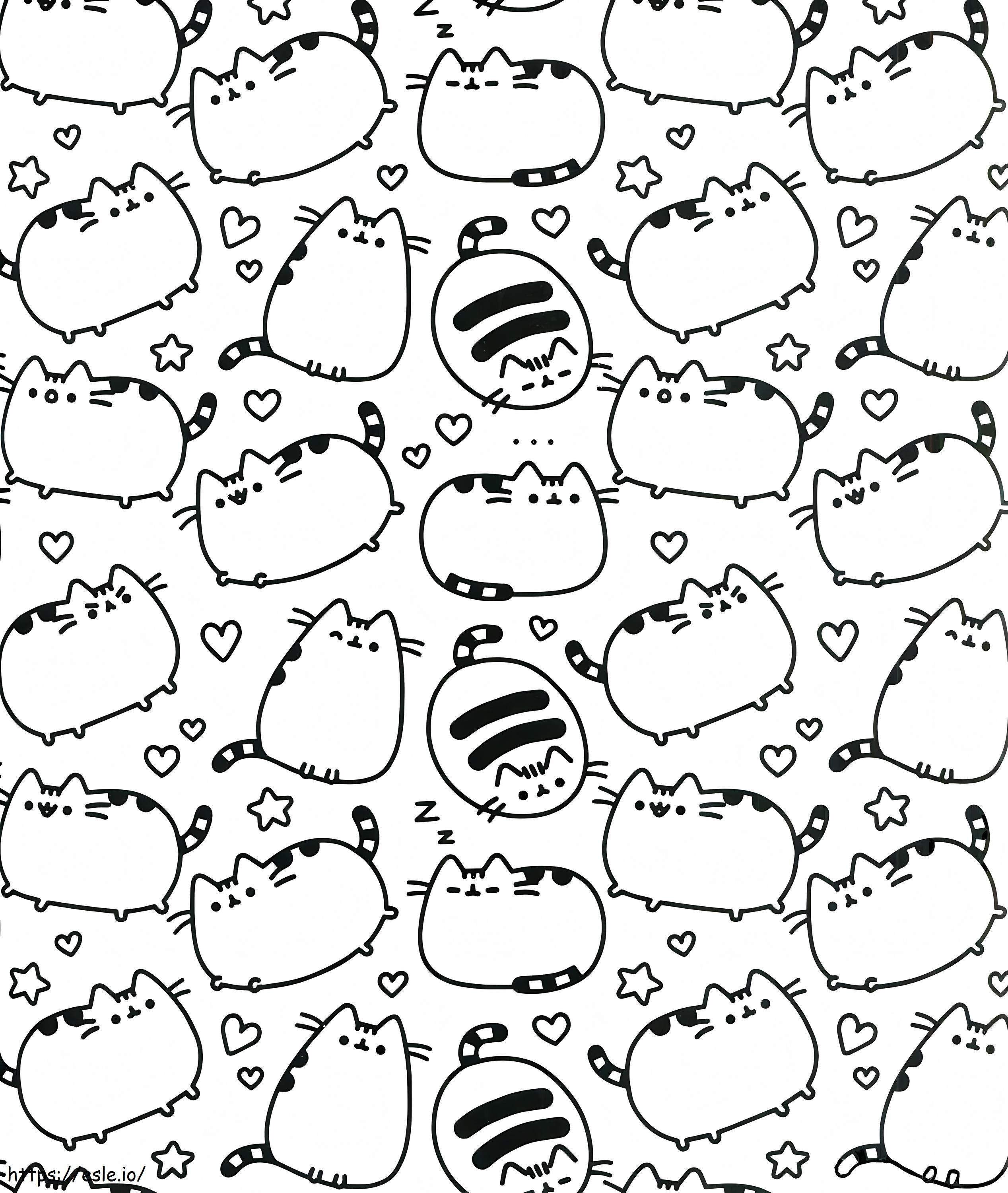 Nice Pusheen Picture coloring page