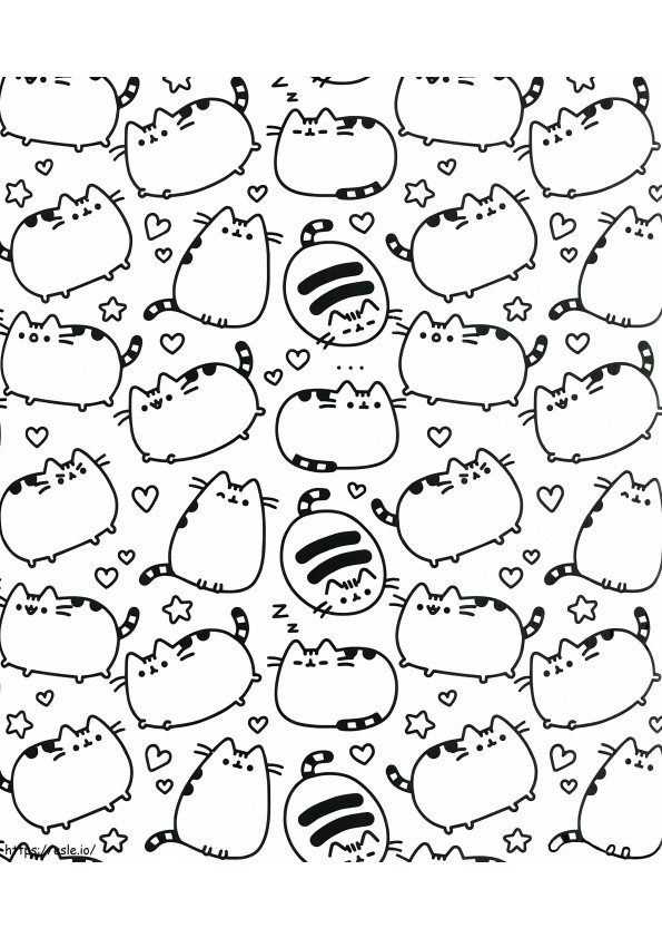 Nice Pusheen Picture coloring page