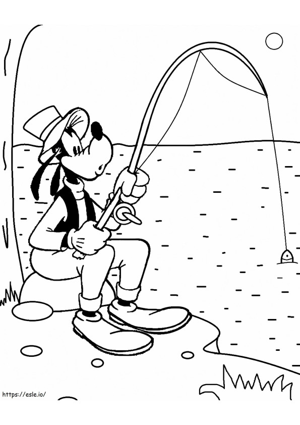 Fishing With Tom coloring page