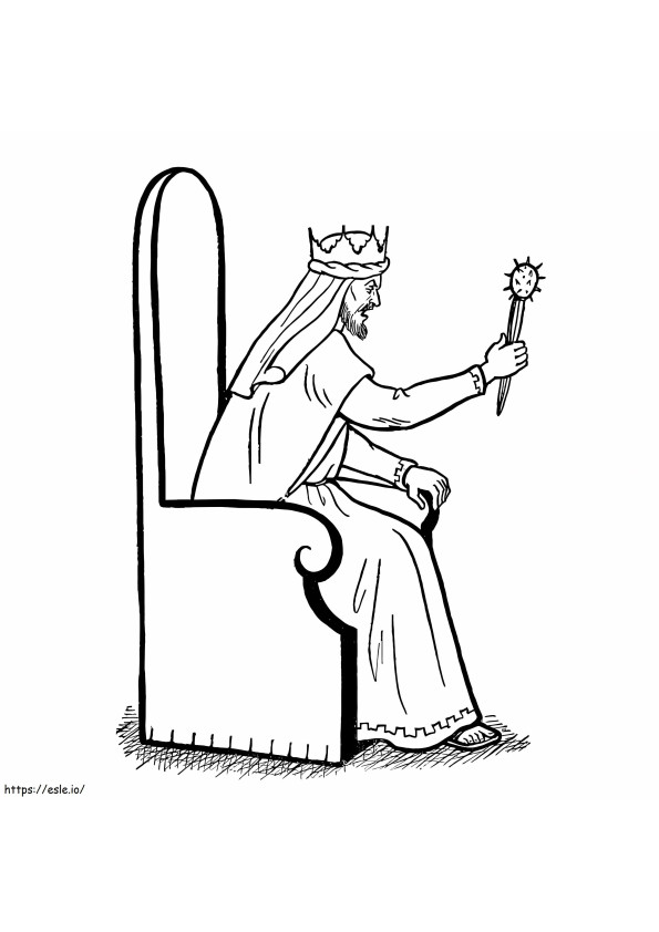 Angry King coloring page