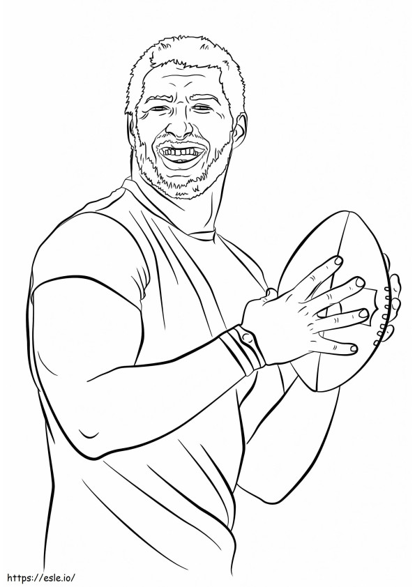 Tim Tebow Football Player coloring page