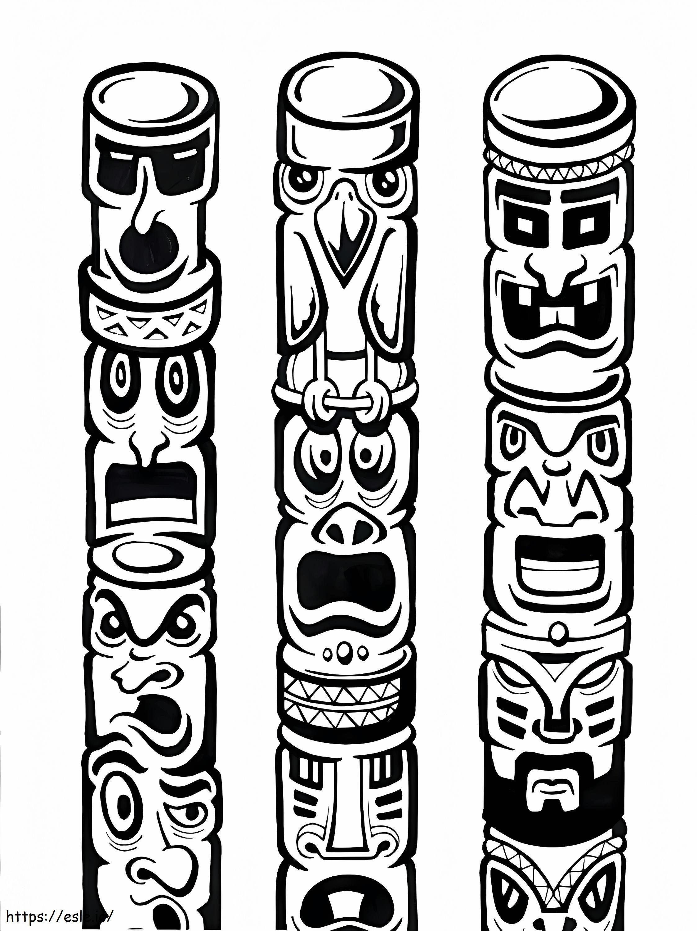 Totem Poles 1 coloring page