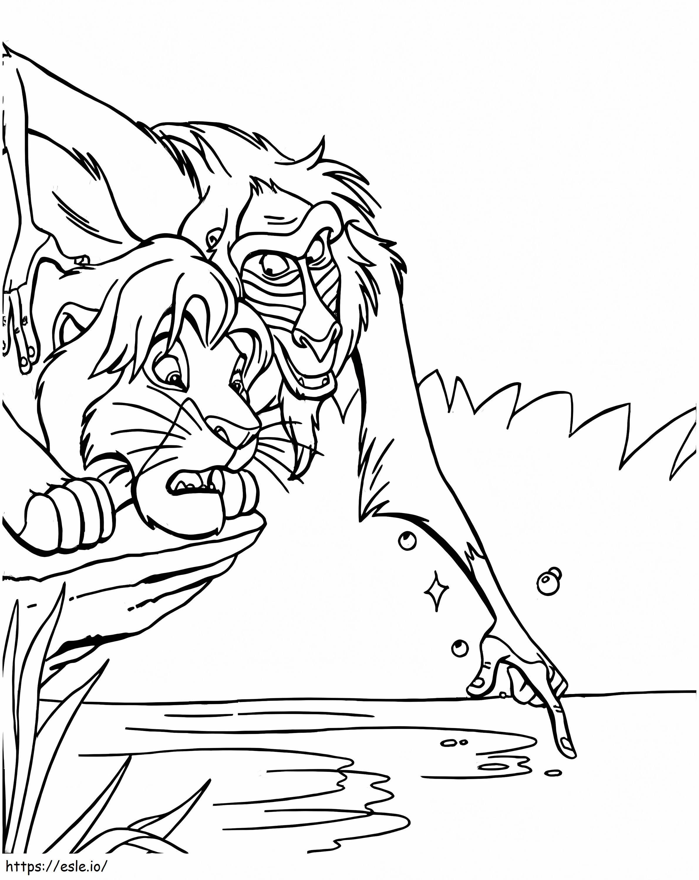 Friend And Lion coloring page