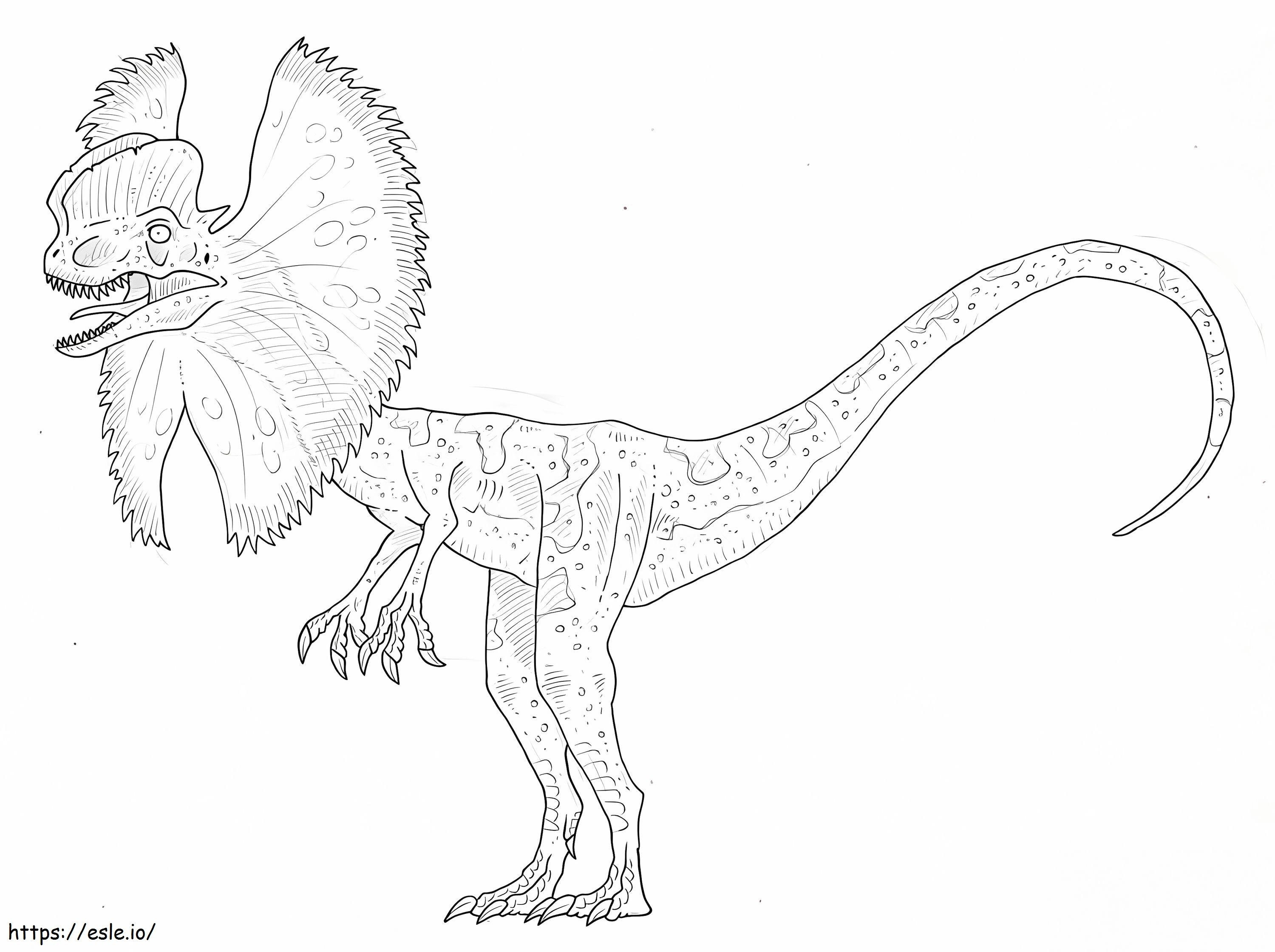 Dilophosaurus Nyomtatható kifestő