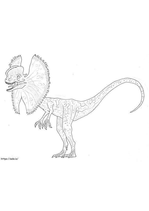 Dilophosaurus Printable de colorat