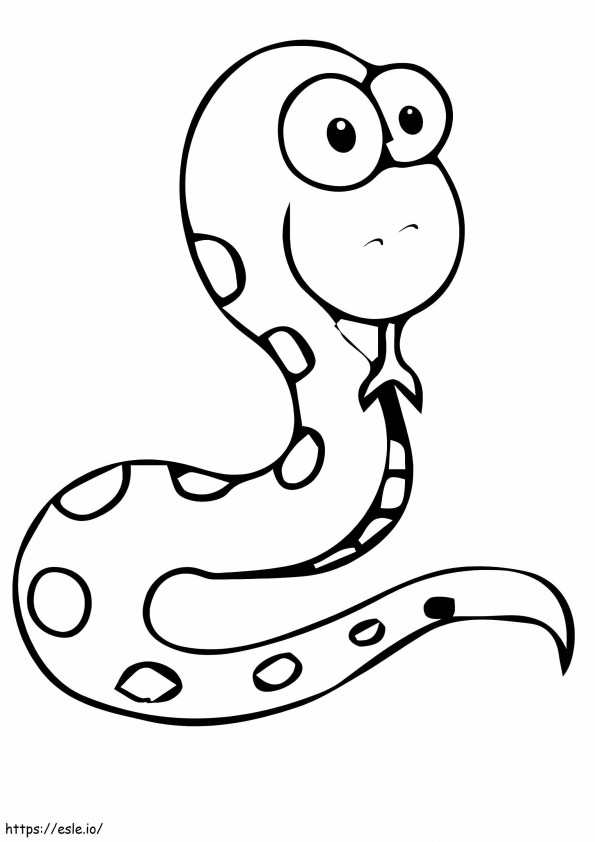 Hauska käärme värityskuva