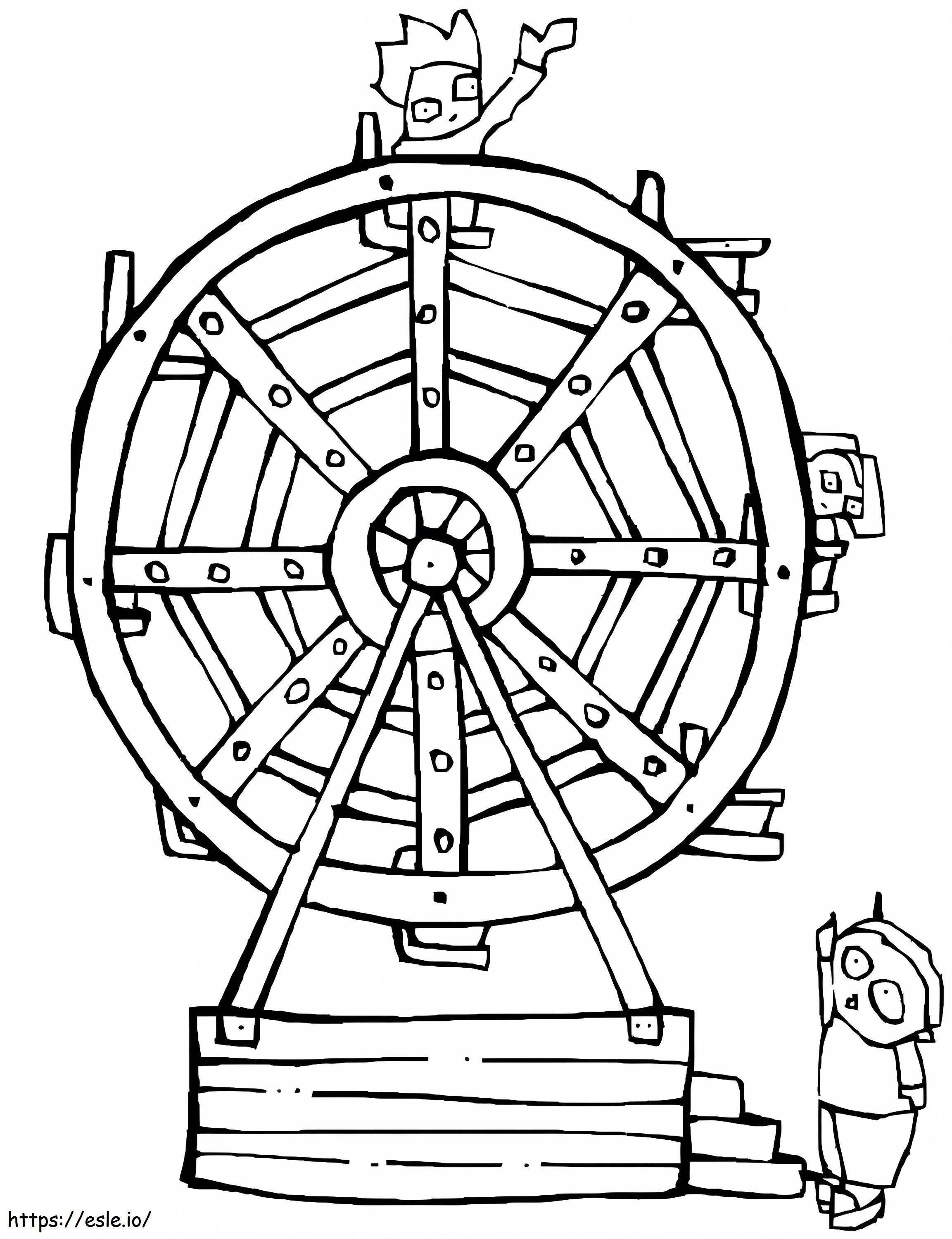 Funny Ferris Wheel coloring page