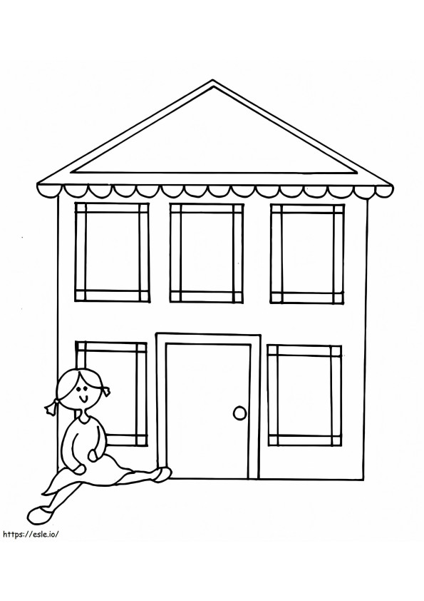 Free Dollhouse coloring page