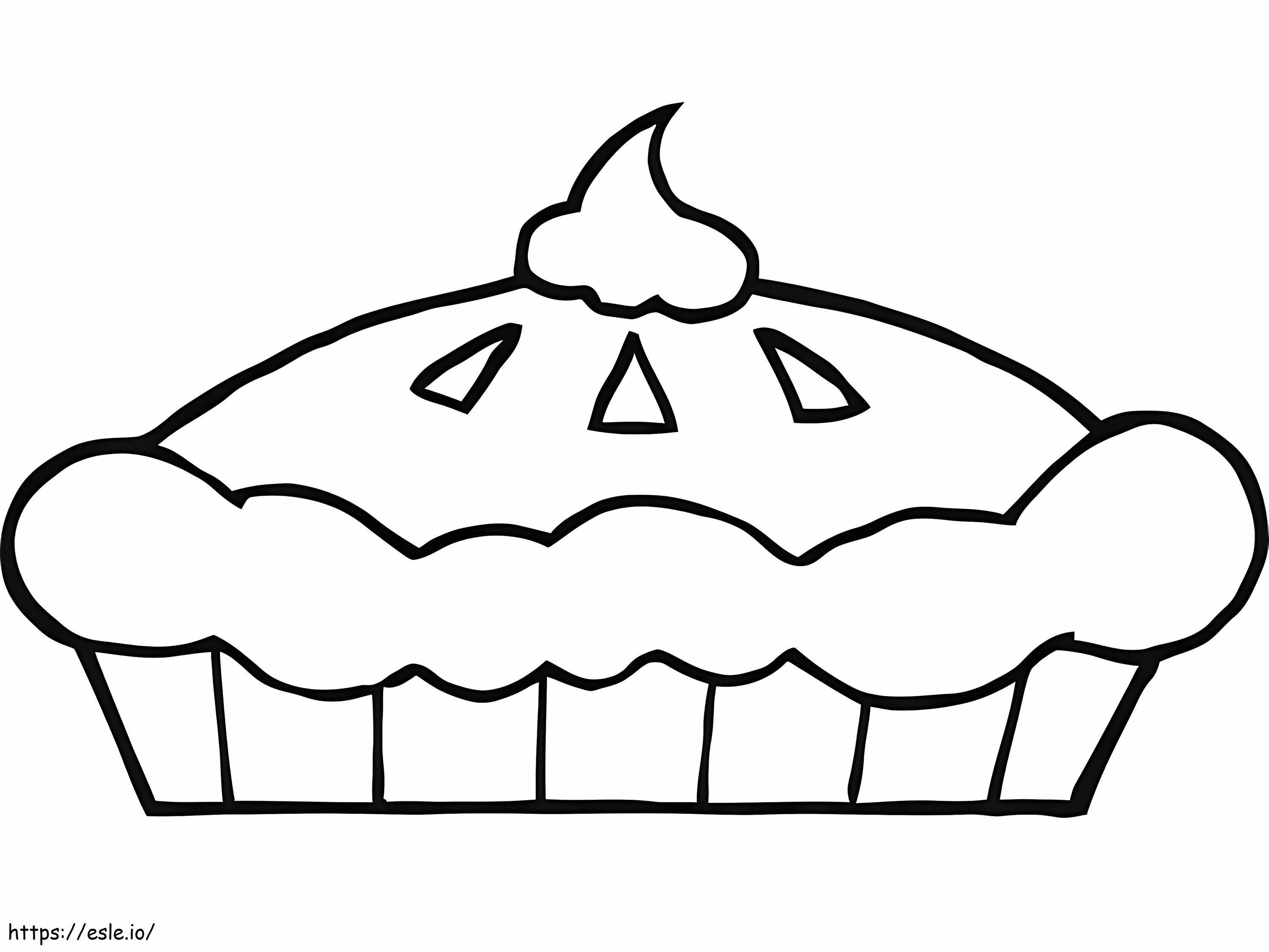 Simple Pie coloring page