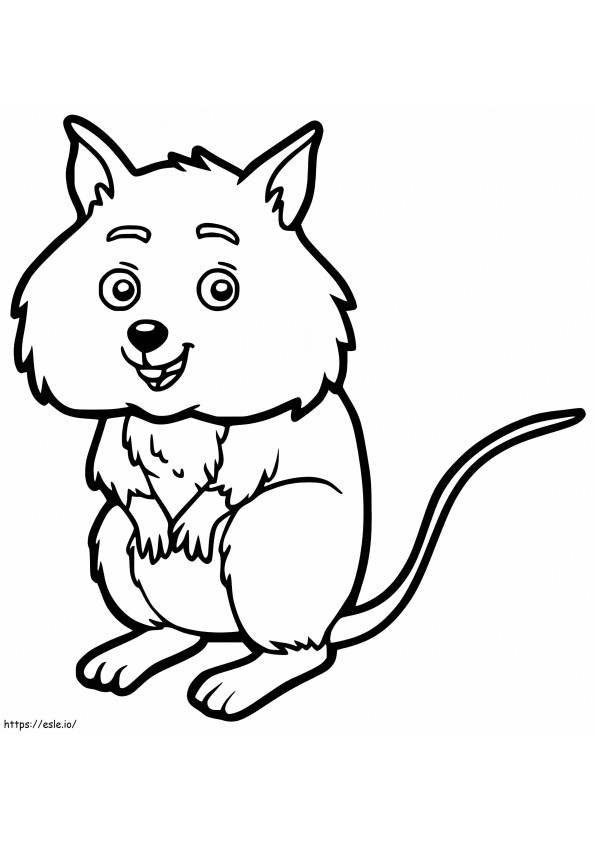 Animated Quokka coloring page