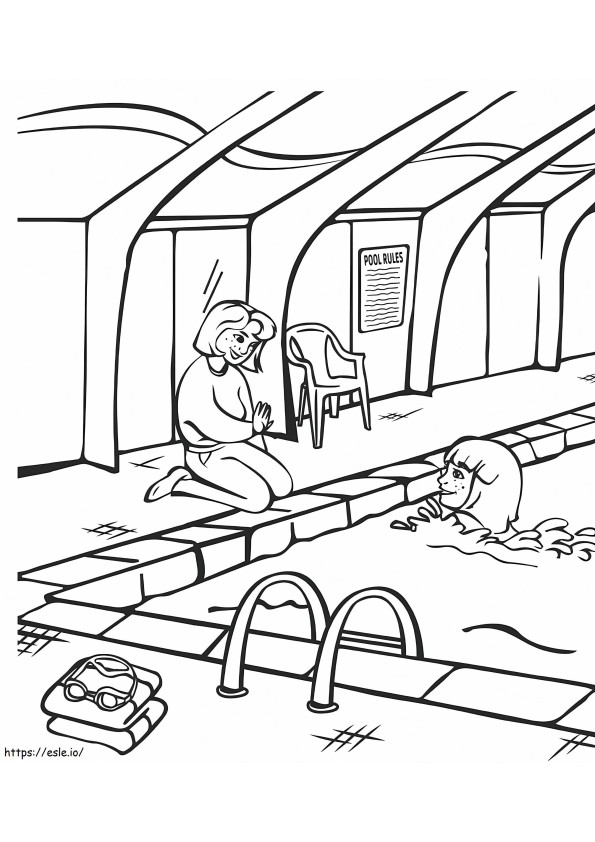 Swimming Pool Safety coloring page