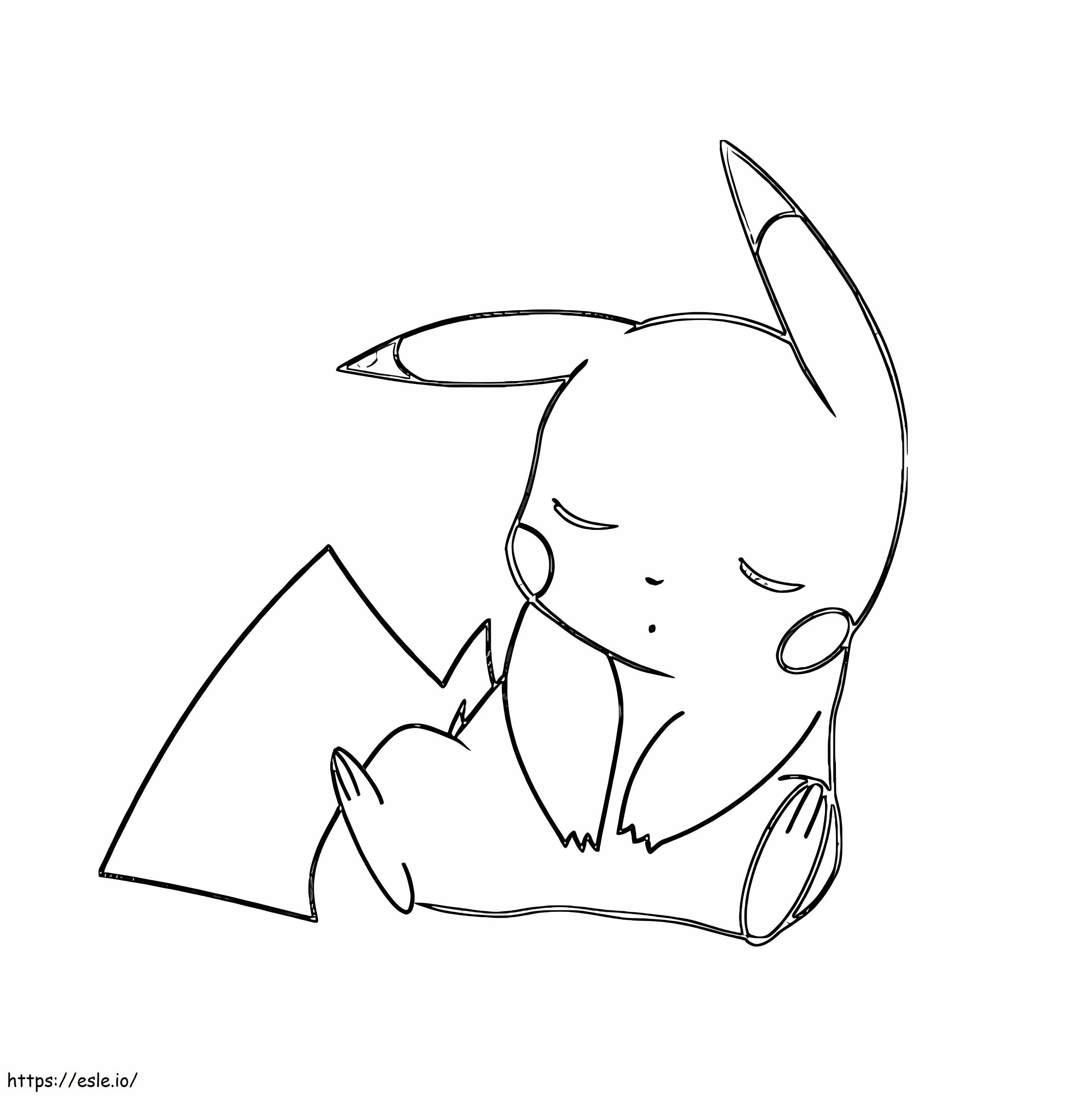 Coloriage Pikachu est Endor à imprimer dessin