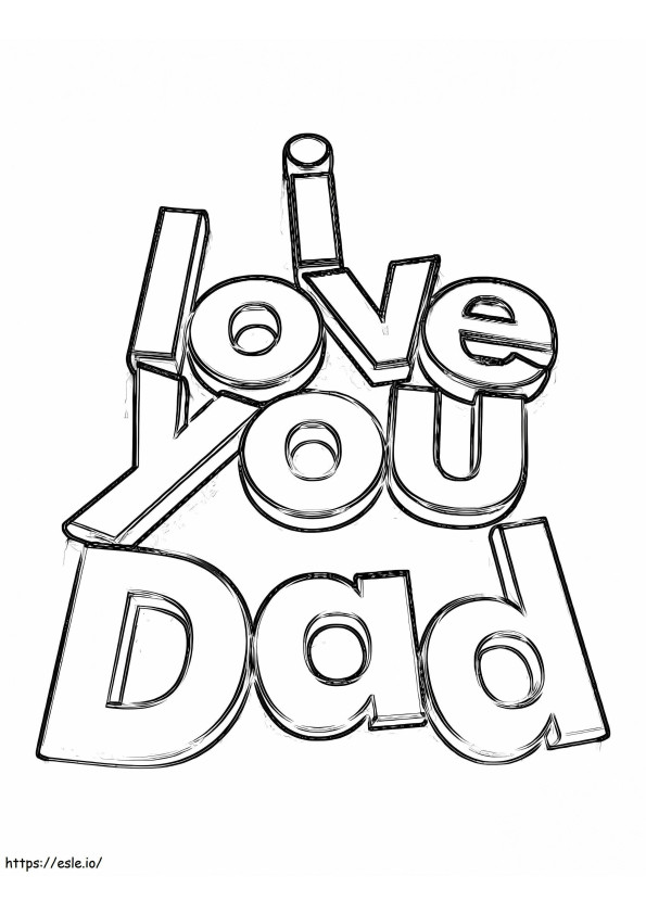 I Love You Papa coloring page