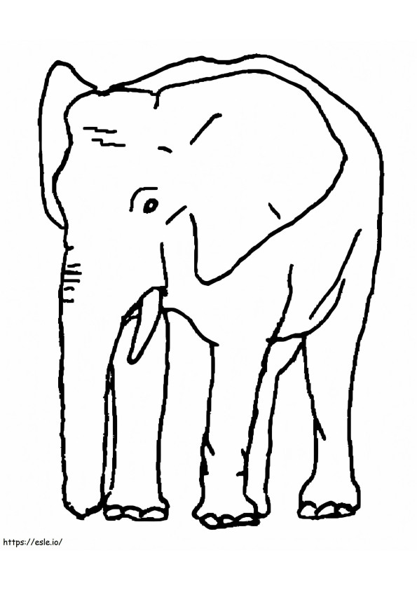 Elefante Imprimible para colorear
