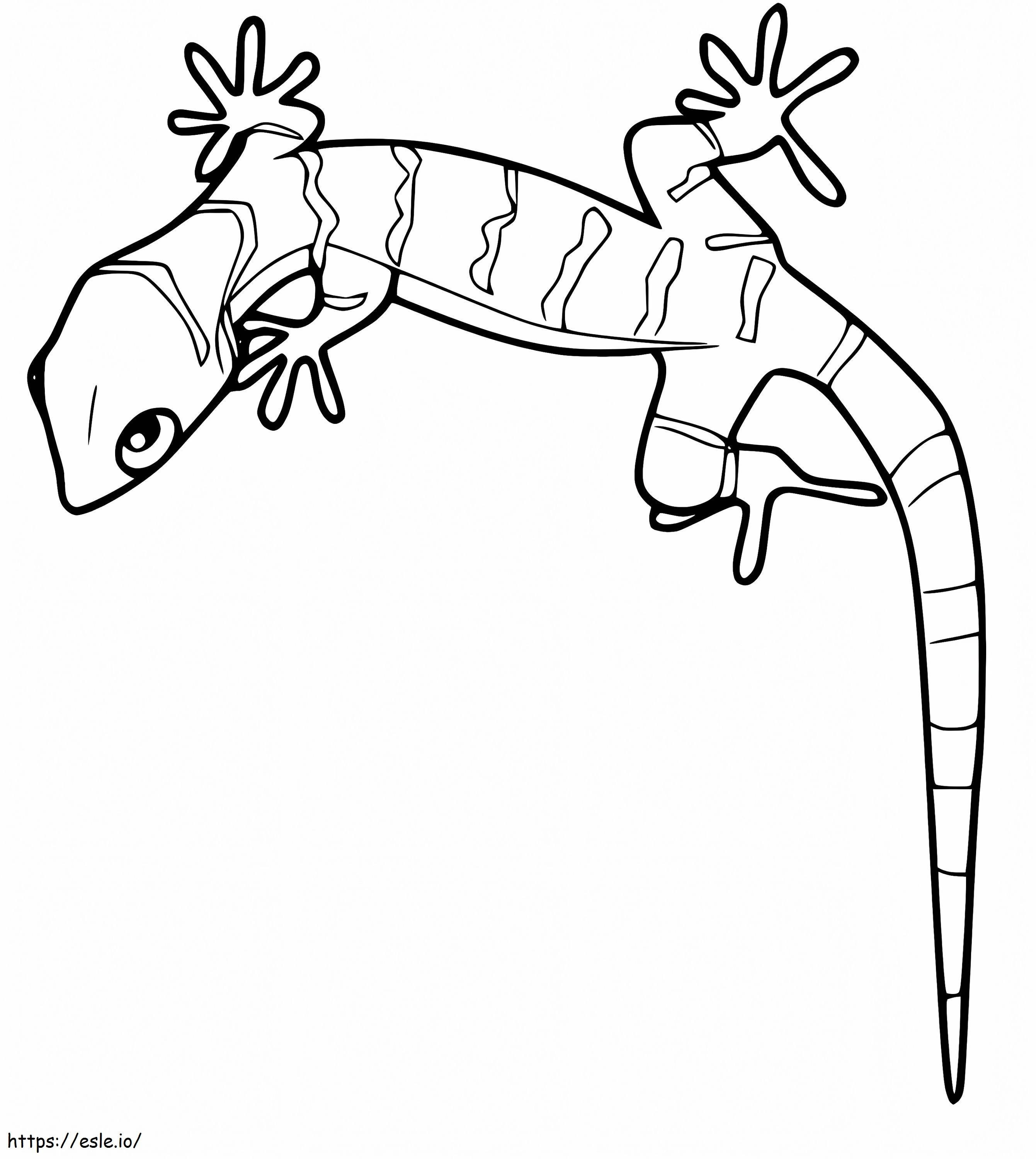 Coloriage Gecko bagué à imprimer dessin