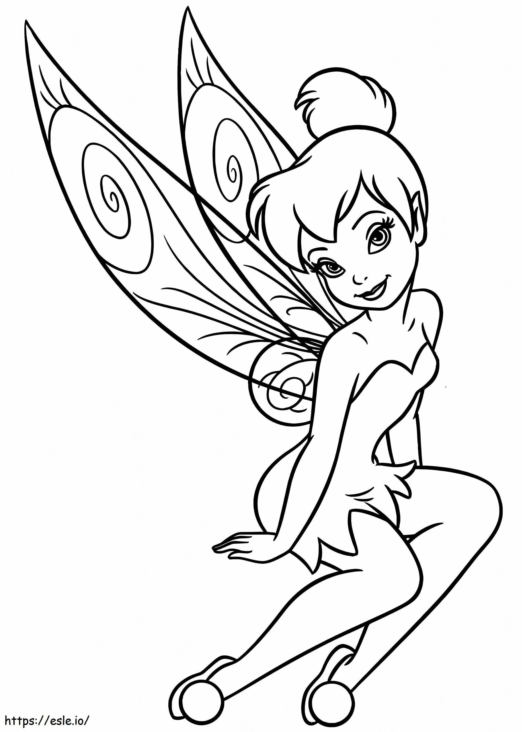 Tinkerbell Simple coloring page