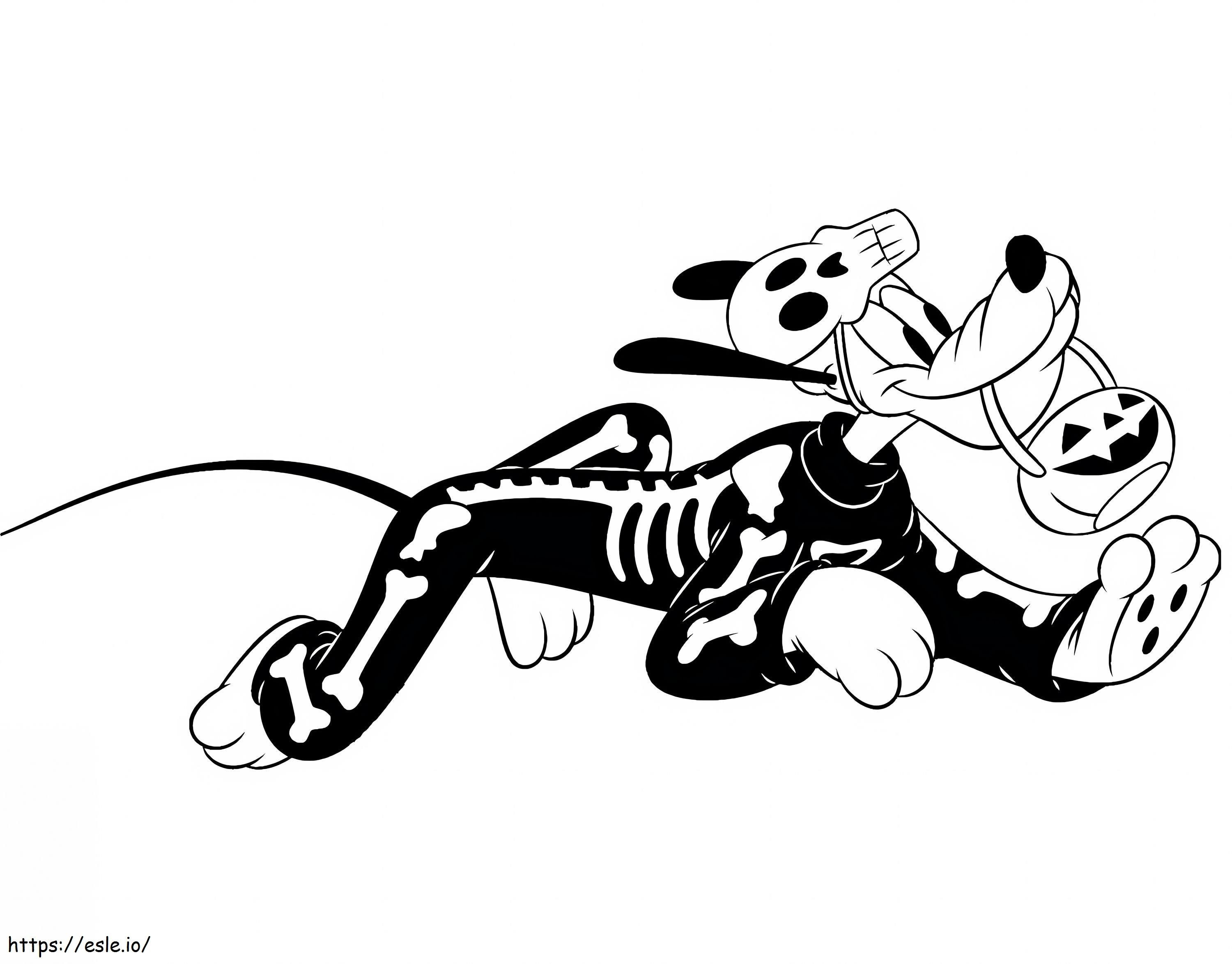 Fun Pluto On Halloween coloring page