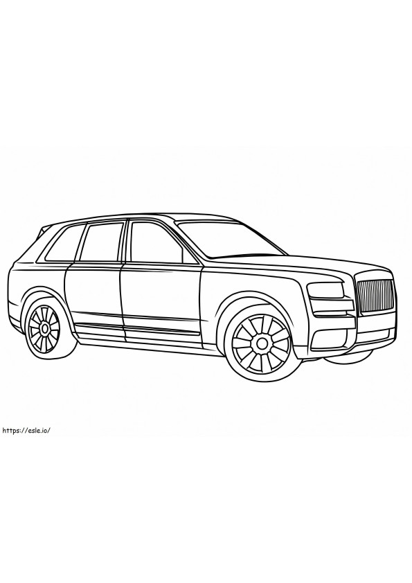 Printable Rolls Royce Cullinan coloring page