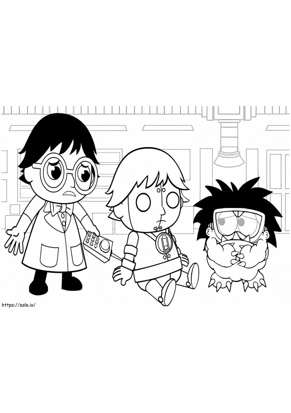 Ryan And Moe The Monster coloring page