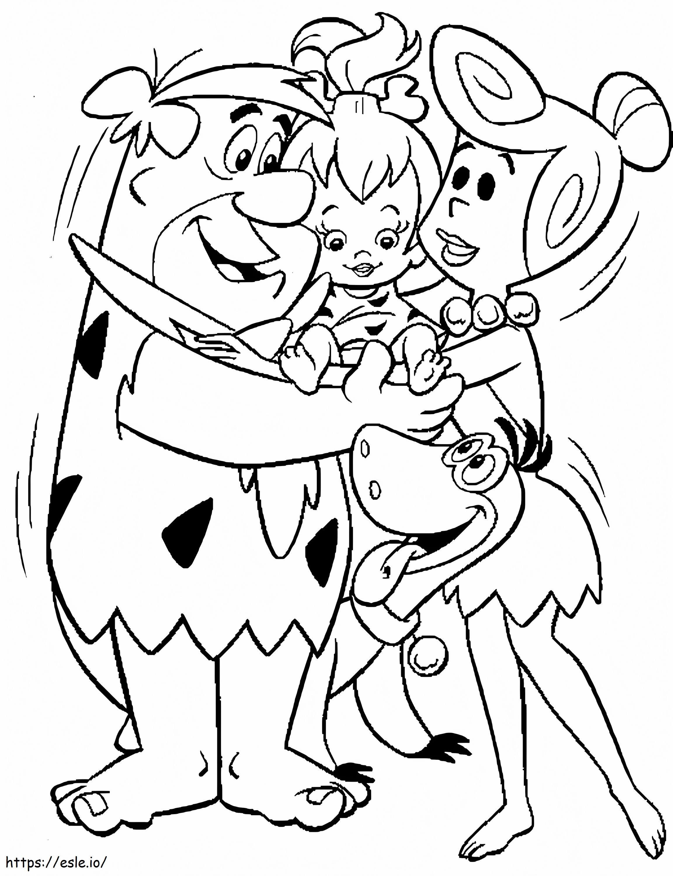 The Flintstones To Color coloring page