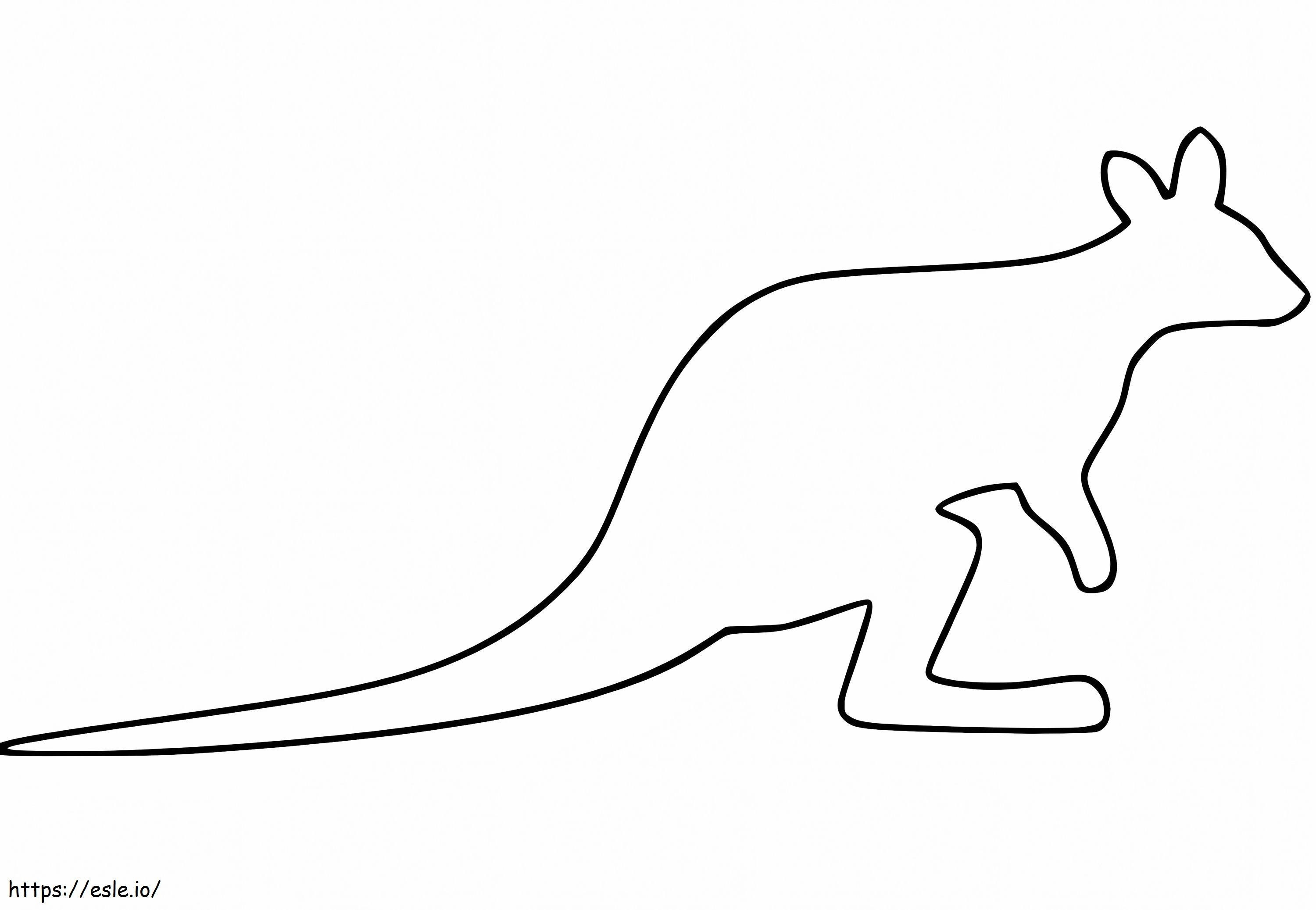 Wallaby Outline coloring page