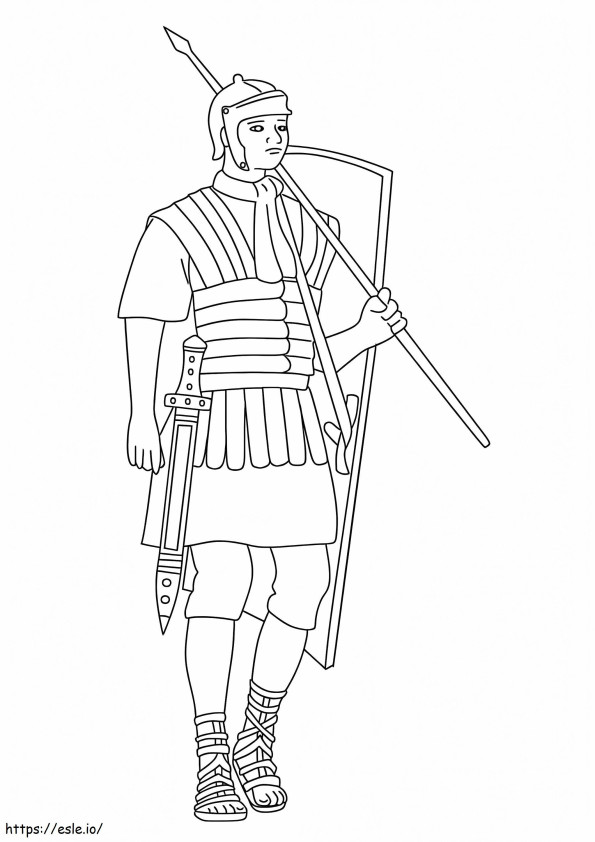 Roman Soldier coloring page