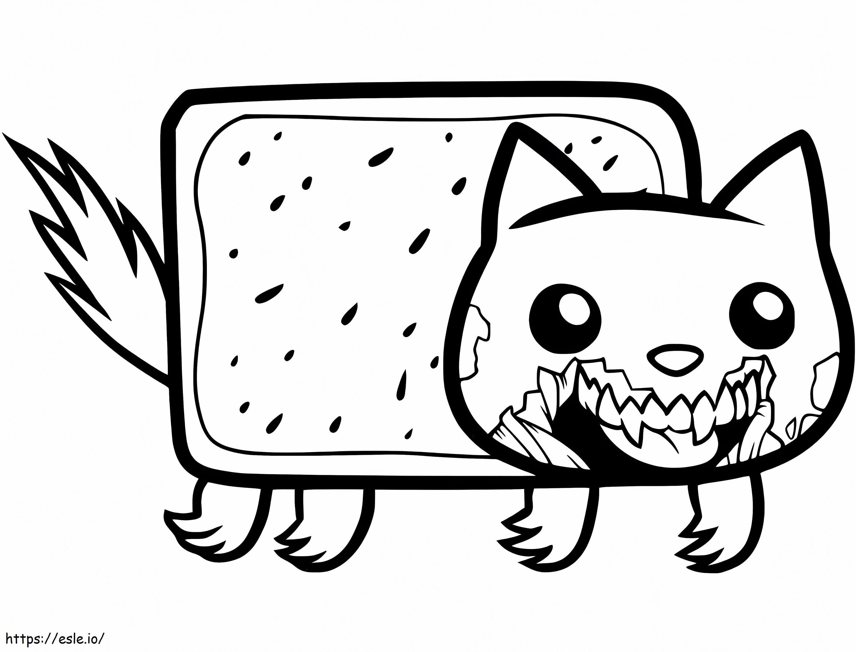 Zombie Nyan Cat coloring page