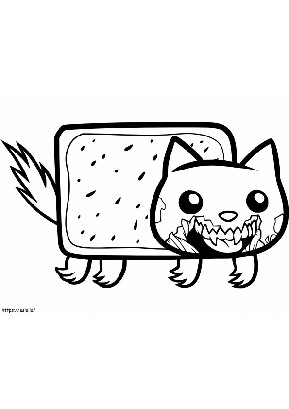 Kucing Zombie Nyan Gambar Mewarnai